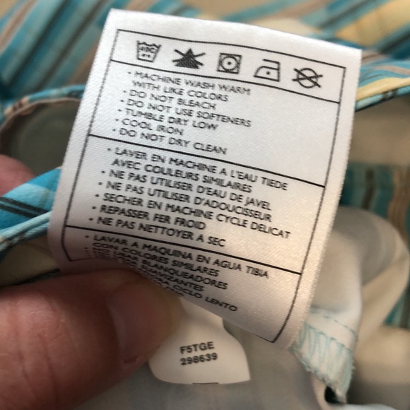 Nike golf shorts Women's size 4 small blue yellow black stripe athletic EUC - Picture 10 of 11